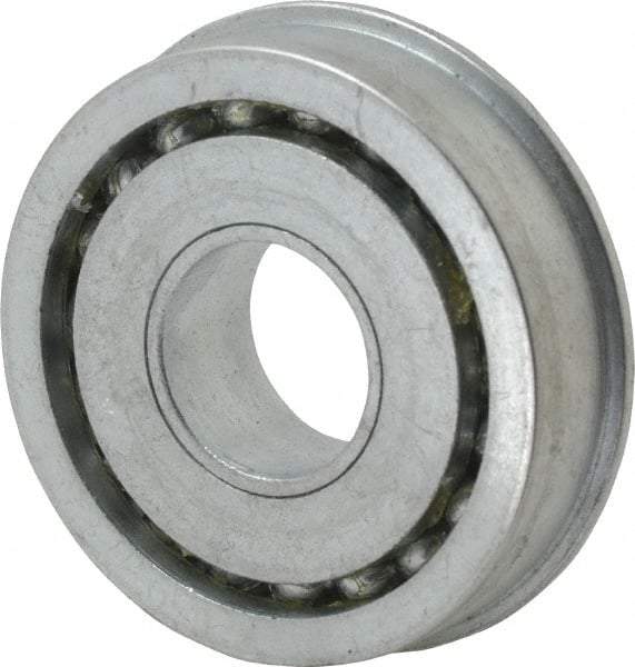 Value Collection - 3/4" Bore Diam, 2" OD, Open Unground Full Complement Radial Ball Bearing - With Flange, 1 Row, Round Bore, 1,384 Lb Dynamic Capacity - Americas Industrial Supply