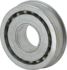 Value Collection - 3/4" Bore Diam, 2" OD, Open Unground Full Complement Radial Ball Bearing - With Flange, 1 Row, Round Bore, 1,384 Lb Dynamic Capacity - Americas Industrial Supply