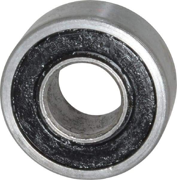 Value Collection - 3/8" Bore Diam, 7/8" OD, Double Seal Unground Retainer Type Radial Ball Bearing - 11/32" Wide, 1 Row, Round Bore, 450 Lb Dynamic Capacity - Americas Industrial Supply