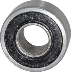 Value Collection - 3/8" Bore Diam, 7/8" OD, Double Seal Unground Retainer Type Radial Ball Bearing - 11/32" Wide, 1 Row, Round Bore, 450 Lb Dynamic Capacity - Americas Industrial Supply