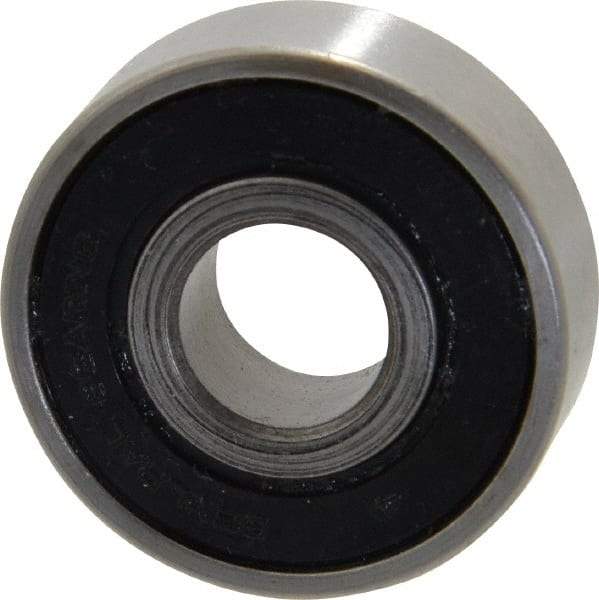 Value Collection - 1/2" Bore Diam, 1-3/8" OD, Double Seal Unground Retainer Type Radial Ball Bearing - 7/16" Wide, 1 Row, Round Bore, 915 Lb Dynamic Capacity - Americas Industrial Supply