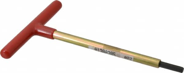 Made in USA - 7/32" Hex, T-Handle, Hex Key - 6" OAL, Chromalloy Steel, Inch System of Measurement - Americas Industrial Supply