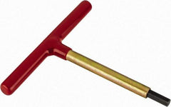 Made in USA - 3/8" Hex, T-Handle, Hex Key - 6" OAL, Chromalloy Steel, Inch System of Measurement - Americas Industrial Supply
