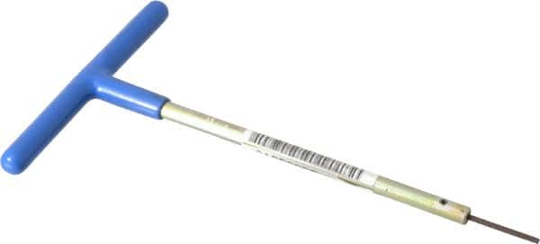 Made in USA - 2mm Hex, T-Handle, Hex Key - 6" OAL, Chromalloy Steel, Metric System of Measurement - Americas Industrial Supply