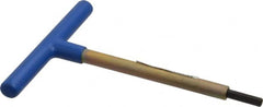 Made in USA - 6mm Hex, T-Handle, Hex Key - 6" OAL, Chromalloy Steel, Metric System of Measurement - Americas Industrial Supply