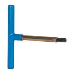 Made in USA - 10mm Hex, T-Handle, Hex Key - 6" OAL, Chromalloy Steel, Metric System of Measurement - Americas Industrial Supply