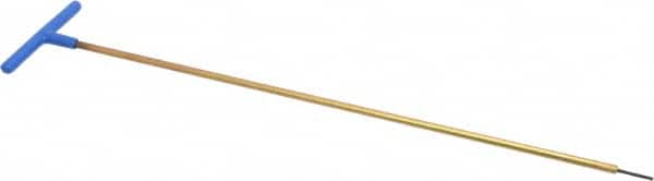 Made in USA - 2.5mm Hex, T-Handle, Hex Key - 18" OAL, Chromalloy Steel, Metric System of Measurement - Americas Industrial Supply