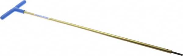 Made in USA - 4mm Hex, T-Handle, Hex Key - 18" OAL, Chromalloy Steel, Metric System of Measurement - Americas Industrial Supply