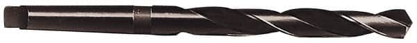 Interstate - 2-15/16", 5MT 118° Point High Speed Steel Taper Shank Drill Bit - Oxide Finish, 14" Flute Length, 21-3/4" OAL, Spiral Flute - Americas Industrial Supply