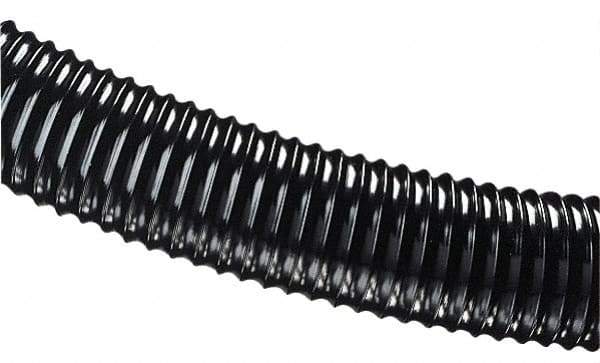 Hi-Tech Duravent - 5" ID, 26 Hg Vac Rating, 16 psi, Polyurethane Vacuum & Duct Hose - 50' Long, Black, 5-1/2" Bend Radius, -65 to 200°F - Americas Industrial Supply