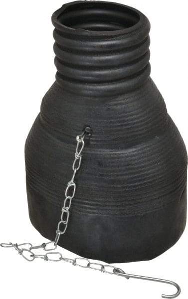 Hi-Tech Duravent - 4" ID Custom EPDM Twin Tailpipe Adapter - 8" Long, 3 to 4 ID - Americas Industrial Supply