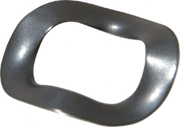 Made in USA - 3/8" Screw, 0.406" ID x 0.65" OD, Grade 1074-1095 Spring Steel Triple Wave Washer - 0.01" Thick, 0.085" Overall Height, 0.019" Deflection, 18.18 Lb at Deflection - Americas Industrial Supply