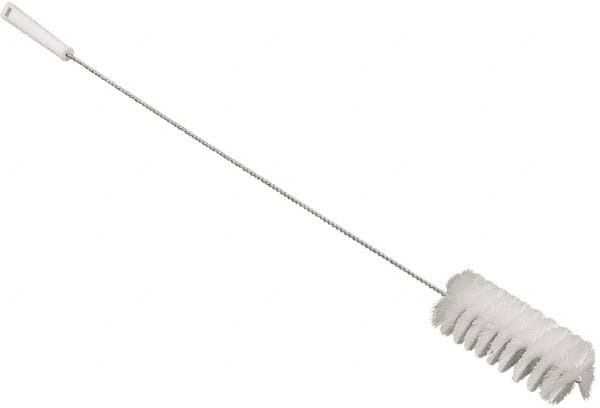 Vikan - 3" Diam Polyester Valve Brush - 34-1/4" OAL, 6-1/2" Head Length, Polypropylene & Stainless Steel Handle - Americas Industrial Supply