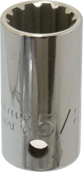 Proto - 1/2" Drive, 5/8" Socket, Spline Socket - 12 Points, 1-9/16" OAL - Americas Industrial Supply