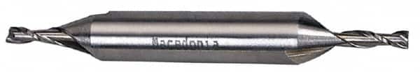 Hertel - 22mm, 1-9/16" LOC, 7/8" Shank Diam, 5-1/2" OAL, 2 Flute, Cobalt Square End Mill - Double End, Uncoated, Centercutting - Americas Industrial Supply