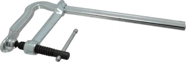 Bessey - 5-1/2" Deep Throat, 12" Max Capacity, Bend Sliding Arm Clamp - 1,100 Lb Clamping Pressure, 0.7" Spindle Diam - Americas Industrial Supply