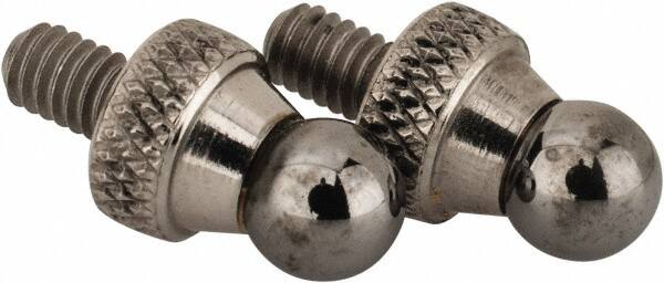 NES - #4-48, 3/16" Ball Diam, Carbide Ball Contact Point - 1/4" Contact Point Length - Americas Industrial Supply