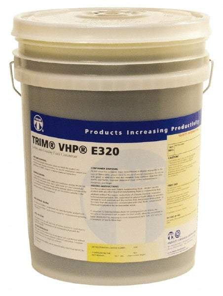 Master Fluid Solutions - Trim VHP E320, 5 Gal Pail Cutting & Grinding Fluid - Water Soluble, For Drilling, Gundrilling, Gunreaming, Slotting - Americas Industrial Supply