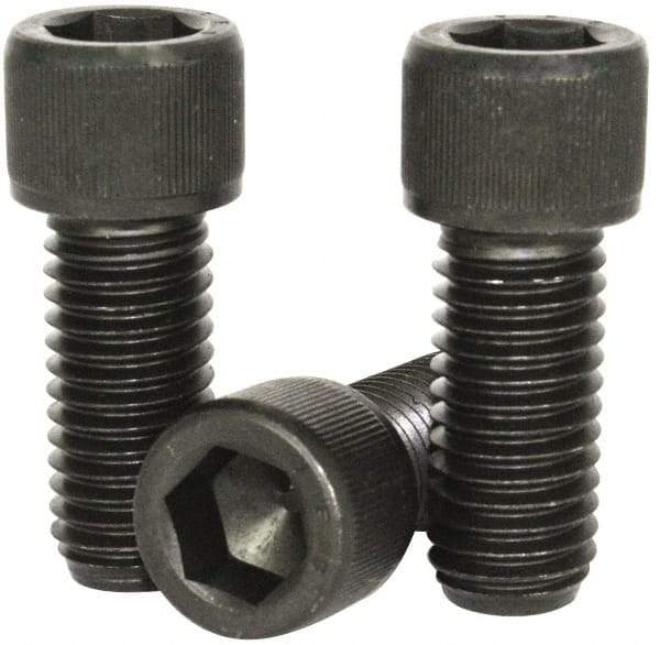 Value Collection - 1-8 UNC Hex Socket Drive, Socket Cap Screw - Alloy Steel, Black Oxide Finish, Fully Threaded, 2-1/2" Length Under Head - Americas Industrial Supply