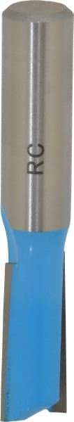 ROMAN CARBIDE - 1/2" Diam, 1/2" Shank Diam, 1-1/8" Length of Cut, 2 Flute Straight Router Bit - 2-7/8" Overall Length, Carbide Tipped - Americas Industrial Supply