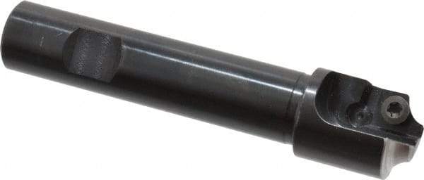Cutting Tool Technologies - 0.25 to 0.25 Inch Cutting Radius, 1 Inch Cutter Diameter, 1 Style CV 15 Insert, 3/4 Inch Shank Diameter, Indexable Concave Radius Cutter - 4.5 Inch Overall Length, Through Coolant - Americas Industrial Supply