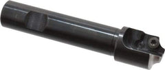 Cutting Tool Technologies - 0.25 to 0.25 Inch Cutting Radius, 1 Inch Cutter Diameter, 1 Style CV 15 Insert, 3/4 Inch Shank Diameter, Indexable Concave Radius Cutter - 4.5 Inch Overall Length, Through Coolant - Americas Industrial Supply
