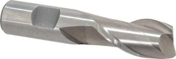 Interstate - 13/16", 1-1/2" LOC, 3/4" Shank Diam, 3-3/4" OAL, 2 Flute, Cobalt Square End Mill - Single End, Uncoated, Spiral Flute, Centercutting, Right Hand Cut, Right Hand Flute - Americas Industrial Supply
