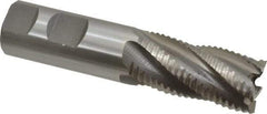 Interstate - 1" Diam, Coarse Pitch, 2" LOC, 5 Flute Cobalt Roughing Square End Mill - Uncoated, 4-1/2" OAL, 1" Shank Diam, Single End - Americas Industrial Supply