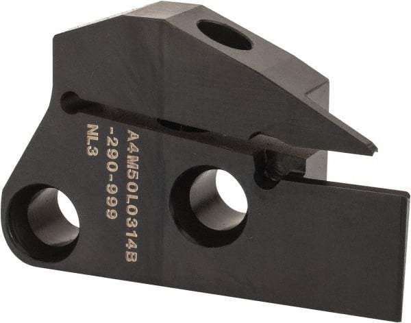 Kennametal - 3mm Groove Width, 14mm Max Depth of Cut, Left Hand Cut, A4M-B Indexable Grooving Blade - 3 Seat Size, Series A4 - Americas Industrial Supply