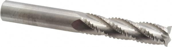 M.A. Ford - 1/2" Diam, 2" LOC, 4 Flute Solid Carbide Roughing & Finishing Square End Mill - Uncoated, 4" OAL, 1/2" Shank Diam, Straight Shank, 30° Helix, Centercutting, Extra Long Length - Americas Industrial Supply