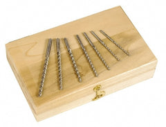 Alvord Polk - #7 to #0 Pin, 0.0497 to 0.1287" Diam, 0.0497 to 0.1287" Small End, Straight Shank, Taper Pin Reamer Set - Americas Industrial Supply