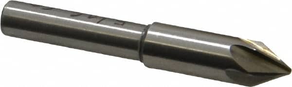 Interstate - 5/16" Head Diam, 1/4" Shank Diam, 6 Flute 60° High Speed Steel Countersink - Americas Industrial Supply