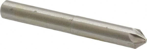 Interstate - 1/4" Head Diam, 1/4" Shank Diam, 6 Flute 82° High Speed Steel Countersink - Americas Industrial Supply