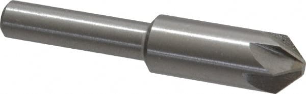 Interstate - 3/8" Head Diam, 1/4" Shank Diam, 6 Flute 90° High Speed Steel Countersink - Americas Industrial Supply