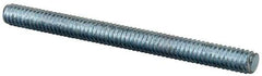 Value Collection - 1/4-20 3" OAL Fully Threaded Stud - Carbon Steel, Zinc-Plated Finish - Americas Industrial Supply