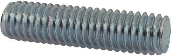 Value Collection - 3/8-16 1-1/2" OAL Fully Threaded Stud - Carbon Steel, Zinc-Plated Finish - Americas Industrial Supply