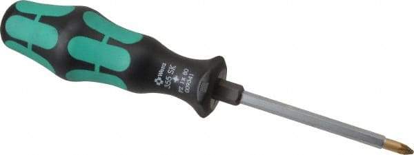 Wera - 3-1/8" Blade Length Posidrive Screwdriver - 7" OAL - Americas Industrial Supply