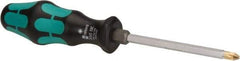 Wera - 4" Blade Length Posidrive Screwdriver - 8" OAL - Americas Industrial Supply