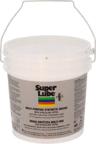 Synco Chemical - 5 Lb Pail Synthetic General Purpose Grease - Translucent White, Food Grade, 450°F Max Temp, NLGIG 2, - Americas Industrial Supply