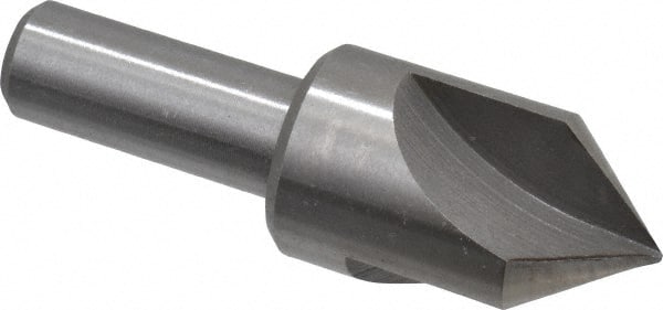 Interstate - 7/8" Head Diam, 1/2" Shank Diam, 3 Flute 82° High Speed Steel Countersink - Americas Industrial Supply