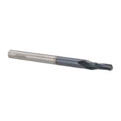 Accupro - M5x0.80 Metric Coarse, 0.145" Cutting Diam, 3 Flute, Solid Carbide Helical Flute Thread Mill - Internal Thread, 5/16" LOC, 2-1/2" OAL, 3/16" Shank Diam - Americas Industrial Supply