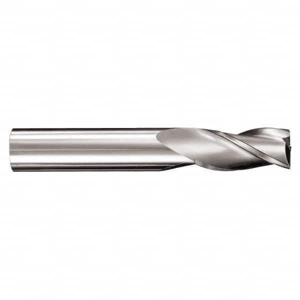 SGS - 18mm, 38mm LOC, 18mm Shank Diam, 100mm OAL, 3 Flute, Solid Carbide Square End Mill - Single End, TiN Finish, Spiral Flute, 30° Helix, Centercutting, Right Hand Cut, Right Hand Flute, Series 5M - Americas Industrial Supply