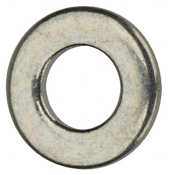 Value Collection - #5 Screw, Grade 2 Steel SAE Flat Washer - 9/64" ID x 9/32" OD, 0.03" Thick, Zinc-Plated Finish - Americas Industrial Supply