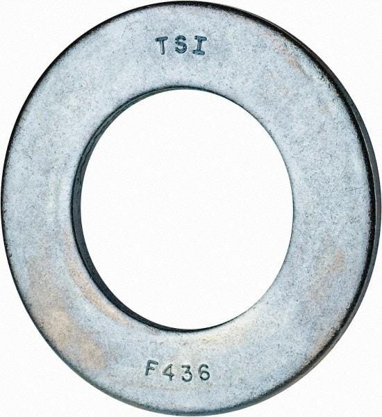 Value Collection - 2" Screw, Grade 2 Steel SAE Flat Washer - 2-1/8" ID x 3-3/4" OD, 0.201" Thick, Zinc-Plated Finish - Americas Industrial Supply