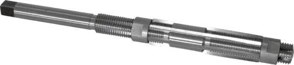 Made in USA - Size C, Straight Shank Hand Adjustable Reamer - 6-1/2" OAL, Right Hand Cut, High Speed Steel, Bright Finish - Americas Industrial Supply