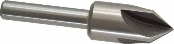 Interstate - 1" Head Diam, 1/2" Shank Diam, 4 Flute 82° High Speed Steel Countersink - Americas Industrial Supply