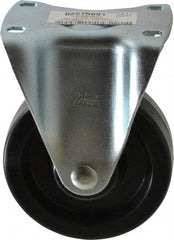 Value Collection - 4" Diam x 1-1/4" Wide x 5-13/32" OAH Top Plate Mount Rigid Caster - Phenolic, 230 Lb Capacity, Roller Bearing, 2-7/8 x 3-5/8" Plate - Americas Industrial Supply