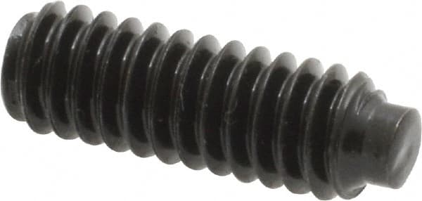 Value Collection - 1/4-20 UNC, 3/4" OAL, Half Dog Point Set Screw - Grade 8 Alloy Steel, 1/8" Key - Americas Industrial Supply