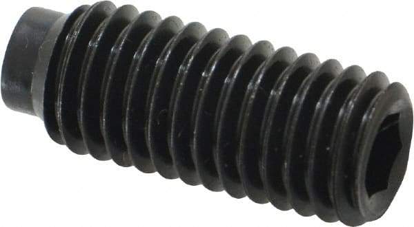 Value Collection - 1/2-13 UNC, 1-1/4" OAL, Half Dog Point Set Screw - Grade 8 Alloy Steel, 1/4" Key - Americas Industrial Supply