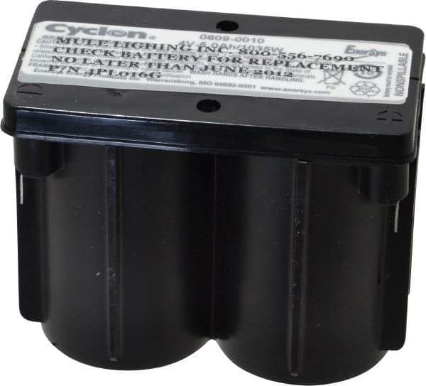 Mule - Pure Lead, Quick-Disconnect Tab Terminal, 4 Volt, 5 Amp, Lead Rechargeable Battery - 1/4" Tab Width x 0.032" Tab Thickness, 2.11" Wide x 2.9" High x 3.78" Deep - Americas Industrial Supply